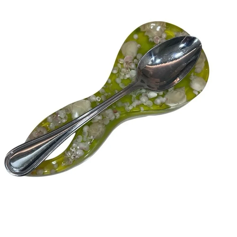 Vintage Lucite Sea Shell Spoon Rest 8.5